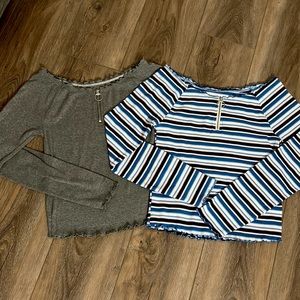 girls 14/16 Justice crop tops. Never been warn.